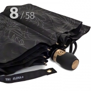 Зонт Три Слона L-3898 (C) 18373 Цветы Графика Черный