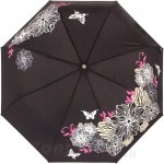 Зонт женский Три Слона L-3822 (Q) 14083 Очарование Черный (проявляющийся в дождь рисунок)