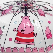 Зонт детский прозрачный, свисток Diniya 2651 (16310) Бегемот