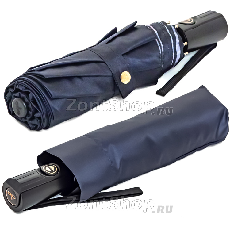 Зонт Три Слона L-3880 (A) 18777 Пионы двухсторонний синий (сатин)