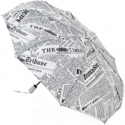 Зонт женский Diniya 2751 (16317) Газета Белый
