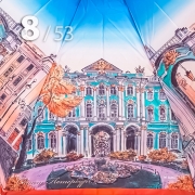 Зонт Три Слона L4833 (B) 18908 Кошки в городе, Синий