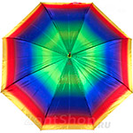 Зонт трость женский HENRY BACKER U-11201 Радуга (сатин)
