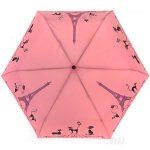 Зонт женский Три Слона 040 (B) 12691 Кошки в Париже Розовый