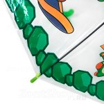 Зонт детский со свистком Torm 14807 13169 Лягушки на скейтборде прозрачный