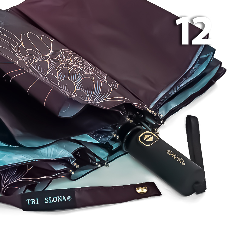 Зонт Три Слона L-3121 (C/25) 18752 Цветы, Коричневый