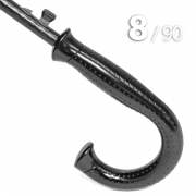 Зонт трость Ame Yoke L90-STORM (01) Черный,  очень большой купол, воздушный клапан, чехол на лямке