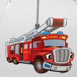 Зонт детский прозрачный ArtRain 1511-1913 (15675) Пожарная машина