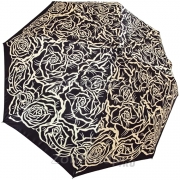 Зонт Три Слона L-3880 (A) 18773 Розы Графика черный (сатин)