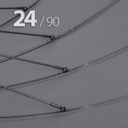 Зонт трость Ame Yoke L90-24 (03) Серый (супер большой купол, чехол на лямке, 24-спицы)