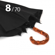 Зонт трость Три Слона M2710 Черный, ручка бамбук