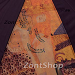 Зонт трость женский Doppler 74059 W 1630 Art Collection Klimt Wasserschlangen