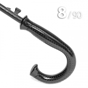 Зонт трость Ame Yoke L90-STORM (03) Серый, очень большой купол, воздушный клапан, чехол на лямке