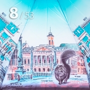 Зонт Три Слона L4833 (B) 18910 Кошки в городе, Голубой