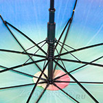 Зонт трость женский HENRY BACKER U-11201 Радуга (сатин)