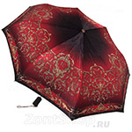 Зонт женский Три Слона 189 (A) 10946 Виндзорский узор красный (сатин)