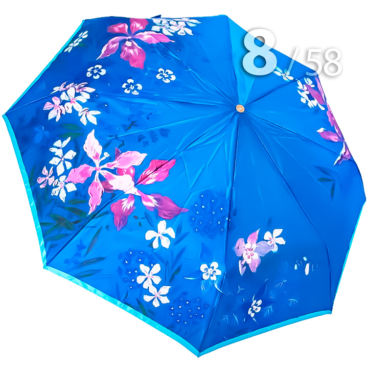 Зонт Три Слона L-3825 (R) 18532 Голубые ирисы (сатин)