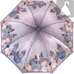 Зонт наоборот женский Три Слона 134 A/JS 13464 Прага в нежных розах (обратное закрывание, сатин)
