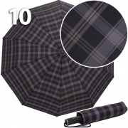 Зонт Три Слона M-6155 (17887) Клетка Черный, семейный с увеличенным куполом