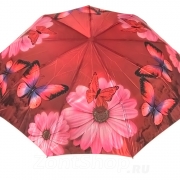 Зонт женский DripDrop 998 (14557) Дыхание природы красный (сатин)