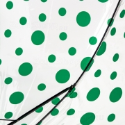 Зонт детский со свистком прозрачный Style 1563 16158 Горох Зеленый