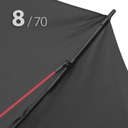 Зонт трость Ame Yoke L70-8S (01) Черный (усиленный, при ветре не выворачивается)