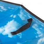 Зонт трость наоборот женский ArtRain 11989 (14232) В облаках