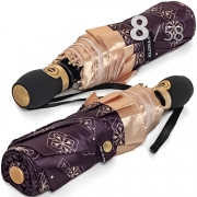 Зонт Три Слона L-3802 (A) 18850 Орнамент Черный (сатин)