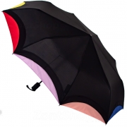 Зонт женский Vento 3275 16244 Черный, кант-мультиколор