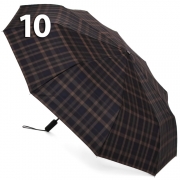 Зонт Три Слона M-6155 (17884) Клетка Синий, семейный с увеличенным куполом