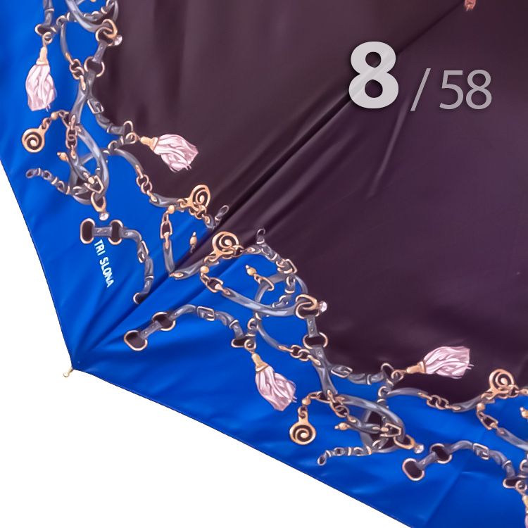 Зонт Три Слона L-3899 (B) 18432 Цепочки синий, женский