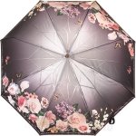 Зонт женский Три Слона 125 (J) 13800 Цветочная композиция Серебро (сатин)