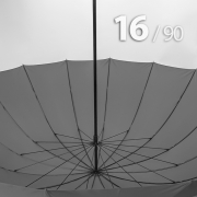 Зонт трость Ame Yoke L90-16 (03) Серый (очень большой купол, чехол на лямке, 16--спиц)