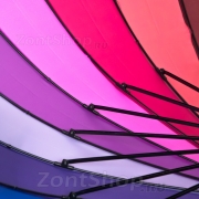 Зонт трость Diniya (17061) Радуга розовый чехол (24 цвета)