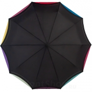 Зонт женский Diniya 2735 (16287) Черный, кант-мультиколор