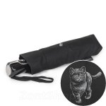 Зонт женский Doppler 7441465C02 Fiber Magic Cat 13491 Черный кот