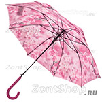 Зонт трость женский Zest 21625 55 Сакура розовая