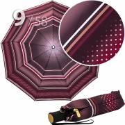 Зонт Три Слона L-3994 (A) 17998 Горох Полоска Бордовый