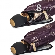 Зонт Три Слона L-3802 (A) 18850 Орнамент Черный (сатин)