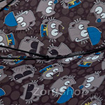 Зонт трость женский Nex 31611 (6754) Серые Кошки (на ремне)