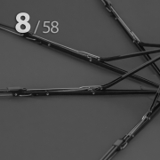 Зонт Три Слона M-8820 Черный двойные спицы