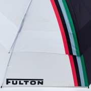 Большой зонт трость гольфер Fulton S919 4258 Черно-белый Полоса двойной