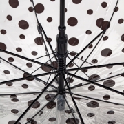 Зонт детский со свистком прозрачный Style 1563 16156 Горох Черный
