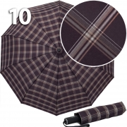 Зонт Три Слона M-6155 (17885) Клетка Черный, семейный с увеличенным куполом