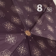 Зонт Три Слона L-3802 (A) 18850 Орнамент Черный (сатин)