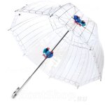 Зонт трость женский прозрачный Fulton Lulu Guinness L719 3452 Неразлучники (Дизайнерский)