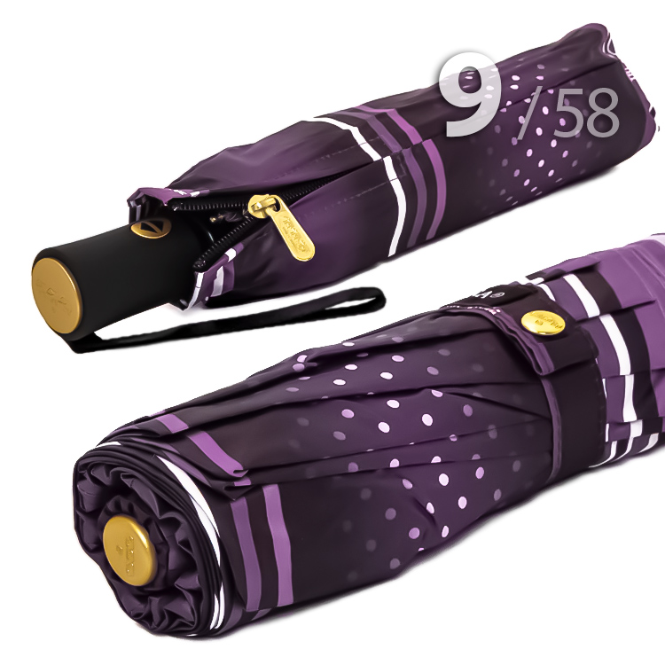 Зонт Три Слона L-3994 (A) 17996 Горох Полоска Фиолетовый