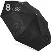 Зонт Три Слона L-3898 (C) 18373 Цветы Графика Черный