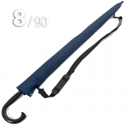 Зонт трость Ame Yoke L90-STORM (02) Синий,  очень большой купол, воздушный клапан, чехол на лямке