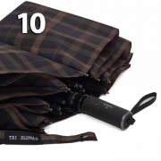 Зонт Три Слона M-6155 (17884) Клетка Синий, семейный с увеличенным куполом